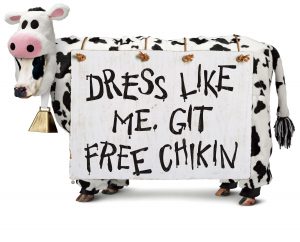 Dress like a Cow for Cow Appreciation Day and earn a FREE meal. (PRNewsFoto/Chick-fil-A, Inc.)