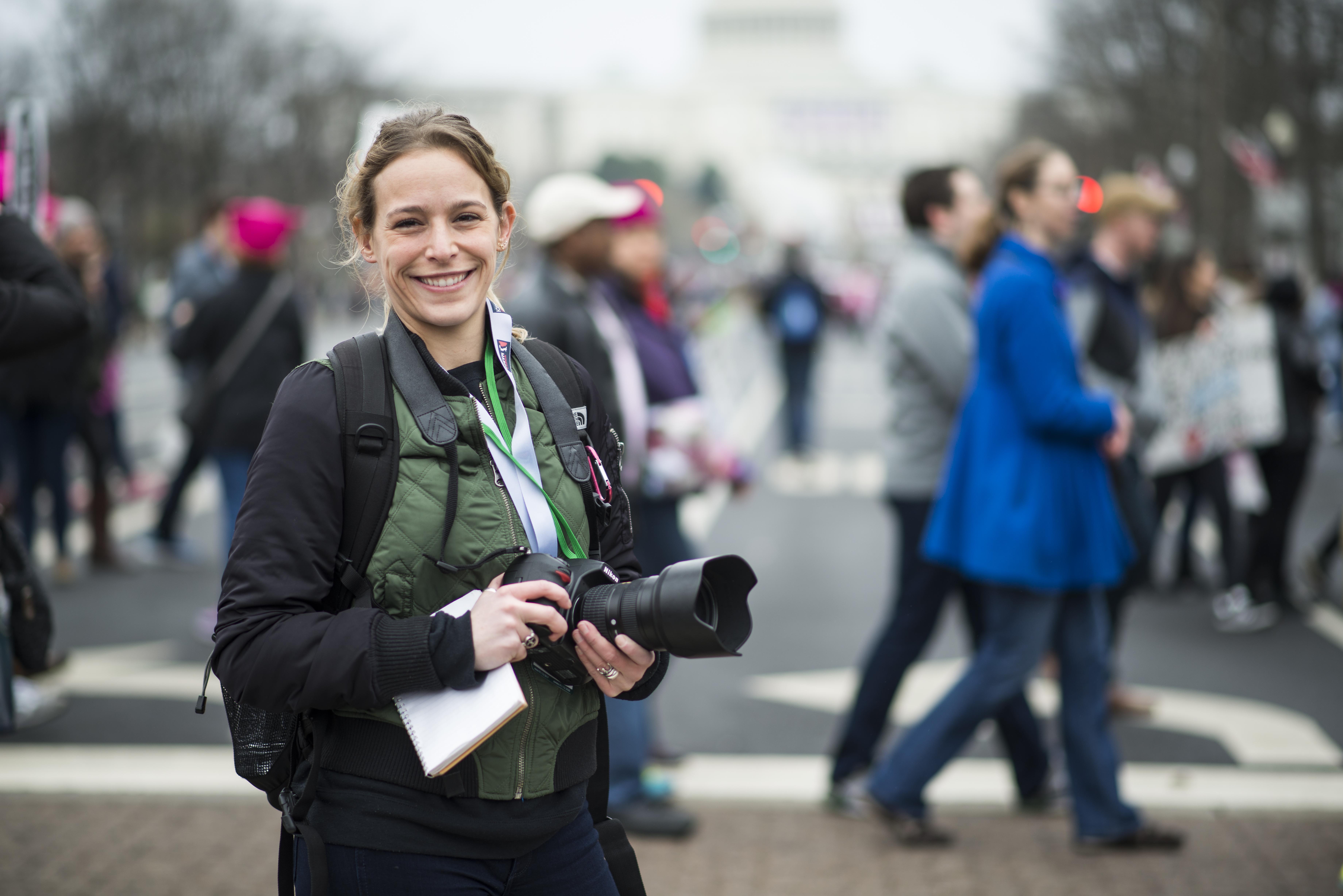 Alanna Vagianos covered the Women's March on Washington on Saturday, Jan. 21, 2017.